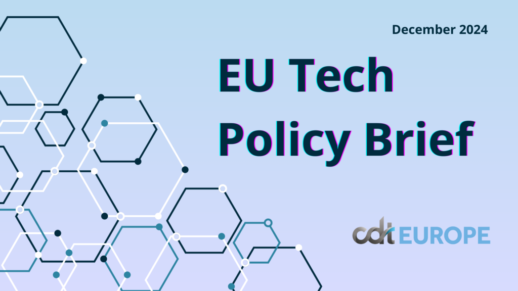 EU Tech policy brief December 2024